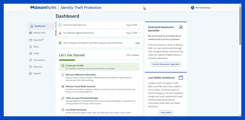 Malwarebytes Identity Theft Protection